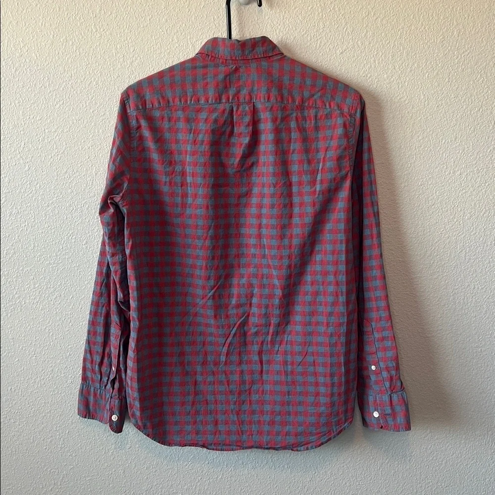 JCrew Classic Fit Stretch Button Down Shirt Red/Blue Plaid Size Small
